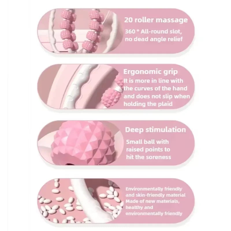 Nine-Wheel/Twenty-Wheel Ring Clamping Leg Massager, Unblocking Meridians and Relaxing Leg Muscles, Yoga Auxiliary Device