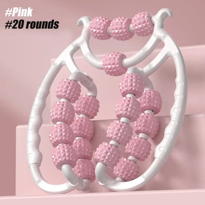 Nine-Wheel/Twenty-Wheel Ring Clamping Leg Massager, Unblocking Meridians and Relaxing Leg Muscles, Yoga Auxiliary Device