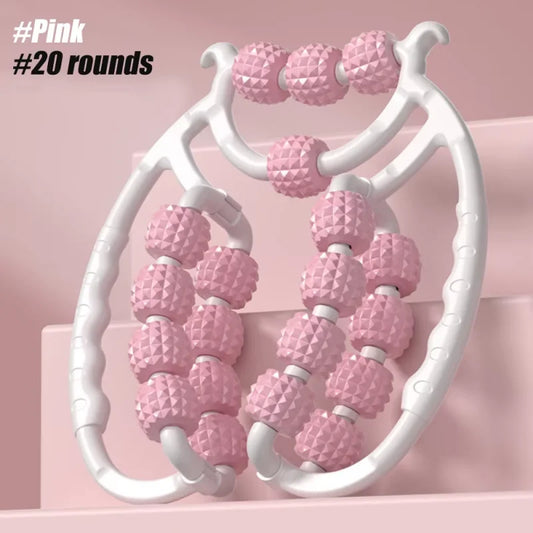 Nine-Wheel/Twenty-Wheel Ring Clamping Leg Massager, Unblocking Meridians and Relaxing Leg Muscles, Yoga Auxiliary Device